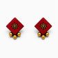Lightweight Diamond Shaped Terracotta Stud Earrings