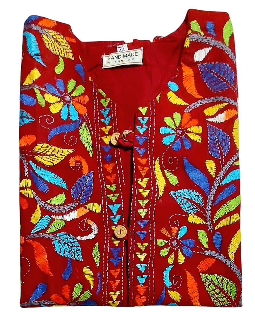 Handmade Hand-Embroidered Kantha Jackets