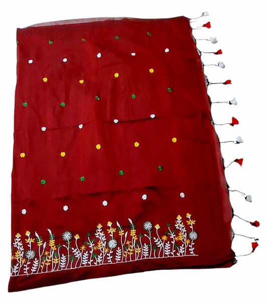 Fashweave Pure Cotton Embroidered Saree for Women and Girls | A Timeless Fusion of Traditional Craftsmanship and Contemporary Elegance, Perfect for Every Special Occasion