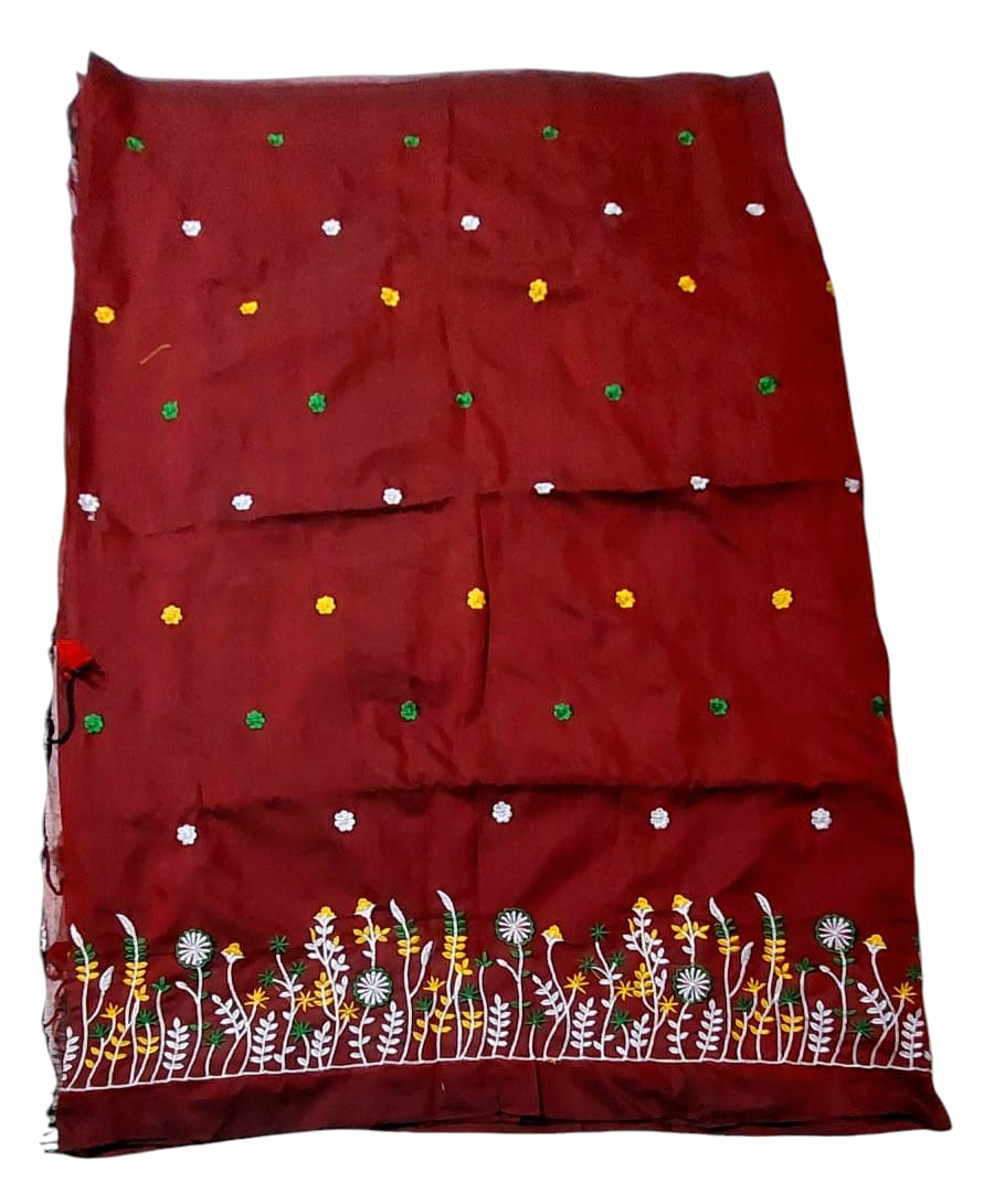 Fashweave Pure Cotton Embroidered Saree for Women and Girls | A Timeless Fusion of Traditional Craftsmanship and Contemporary Elegance, Perfect for Every Special Occasion