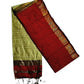 Maheshwari Cotton Silk Saree with Contrast Blouse & Contrast Pallu