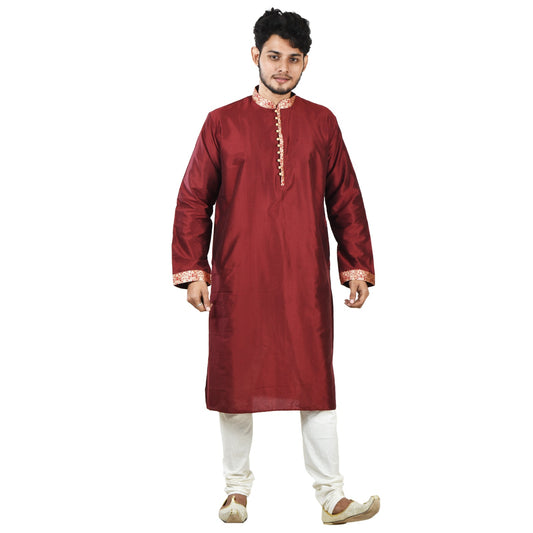 Jacquard Men's Kurta Traditional & Elegant, Indian Kurta Full Sleeve