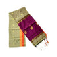 Maheshwari Cotton Silk Saree with Contrast Blouse & Contrast Pallu