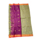 Maheshwari Cotton Silk Saree with Contrast Blouse & Contrast Pallu
