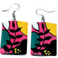 Purely Handmade & Handpainted Bamboo Earrings
