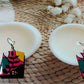 Purely Handmade & Handpainted Bamboo Earrings