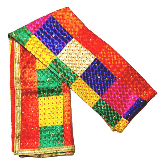 Phulkari Embroidered Chinon Dupatta