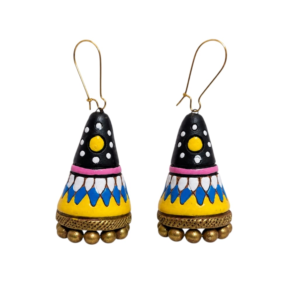 Lightweight Half-Cone Shaped Dangler Earrings