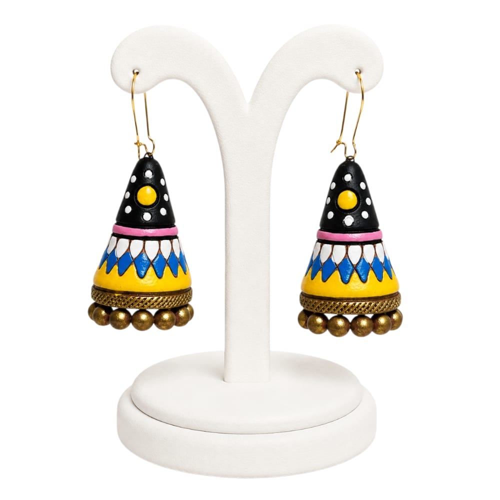 Lightweight Half-Cone Shaped Dangler Earrings