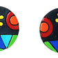Purely Handmade Round Shaped Terracotta Stud Earrings