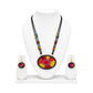 Purely Handmade Terracotta Rope Necklace With Earrings