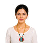 Purely Handmade Terracotta Rope Necklace With Earrings