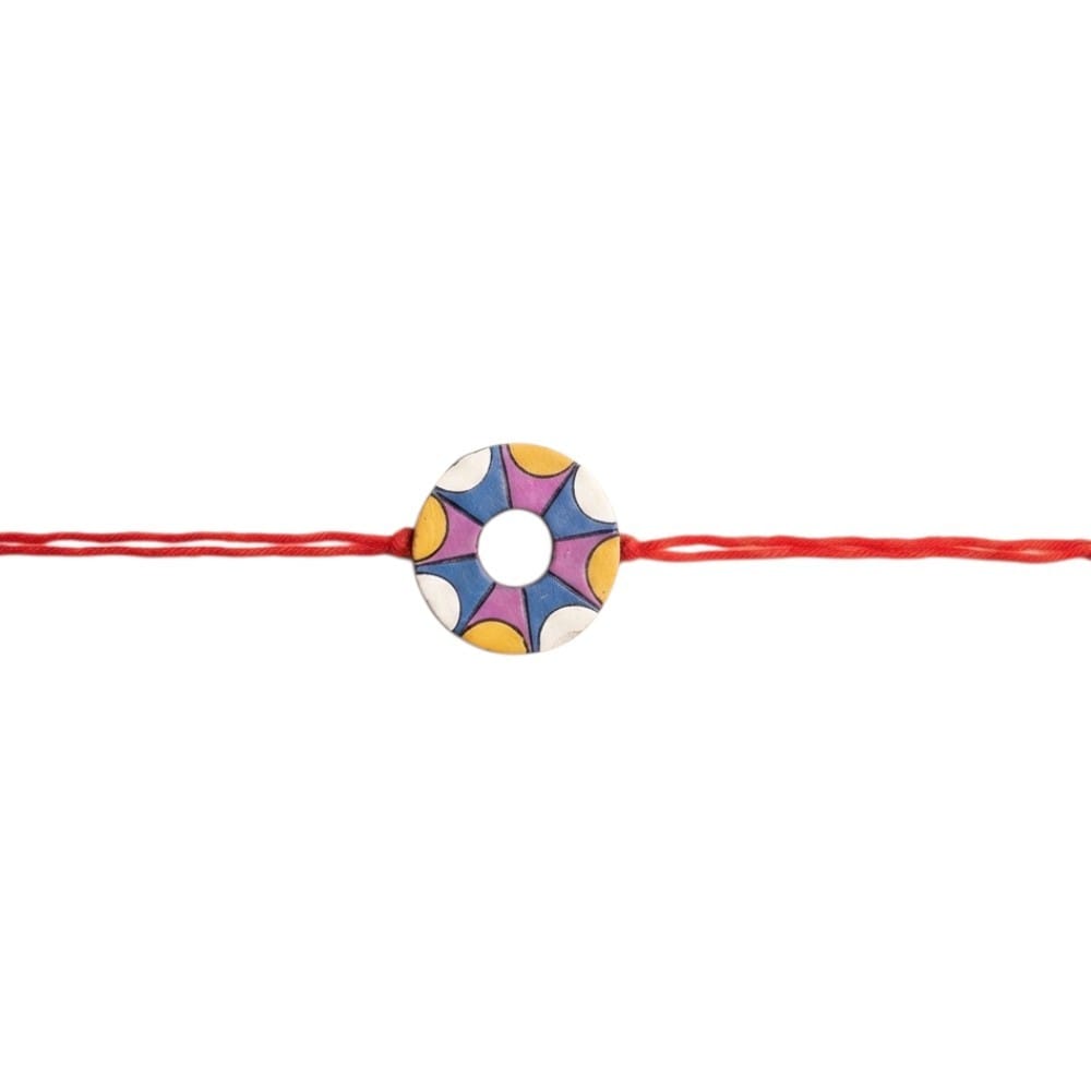 Purely Handmade & Handpainted Terracotta Rakhis for Brother