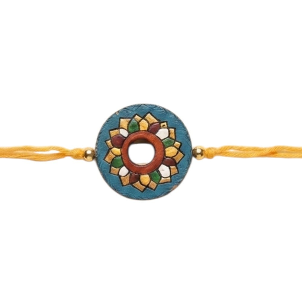 Purely Handmade & Handpainted Terracotta Rakhis for Brother