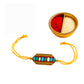 Purely Handmade & Handpainted Terracotta Rakhis for Brother