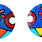 Purely Handmade Round Shaped Terracotta Stud Earrings