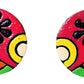 Purely Handmade Round Shaped Terracotta Stud Earrings