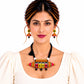 Lightweight Purely Handmade Terracotta Rope Necklace With Earrings