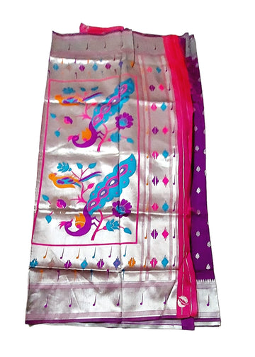 Exquisite Muniya Paithani Silk Sarees For Women & Girls