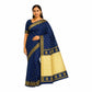 Women's Bomkai Silk Saree with Meenakari Thread & Golden Zari Work