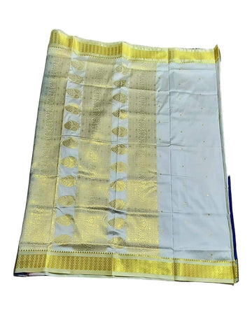 Women's Bomkai Silk Saree with Meenakari Thread & Golden Zari Work