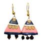 Purely Handmade Terracotta Metallic Conical Jhumka Designer Earrings