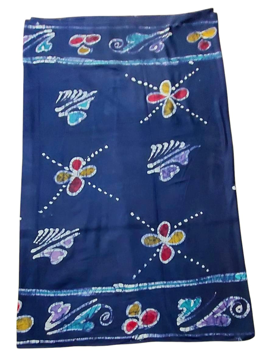 Pure Soft Cotton Batik Block Printed Saree