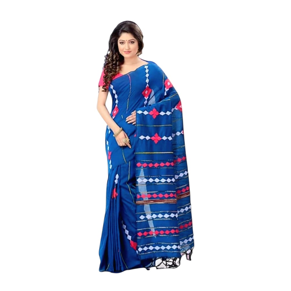Premium Pure Cotton Applique Saree For Women