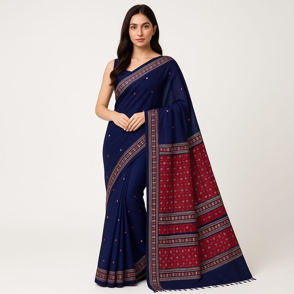 Premium Handloom Pure Khadi Cotton Saree