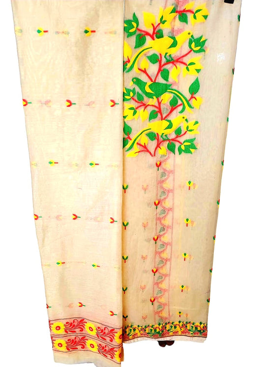 Purely Hand Woven Kota Silk By Cotton 2 Piece Suit Set With Jamdani  Weave  For Women & Girls