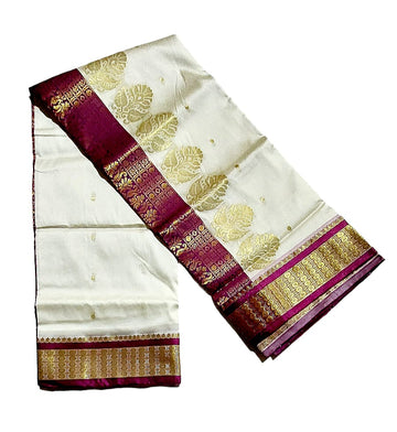 Women's Bomkai Silk Saree with Meenakari Thread & Golden Zari Work