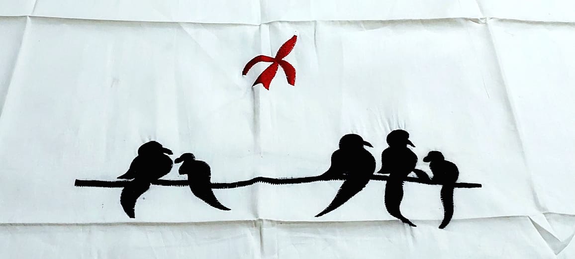 Hand Embroidered Hand Stitched Designer Premium Cotton Blouse Piece