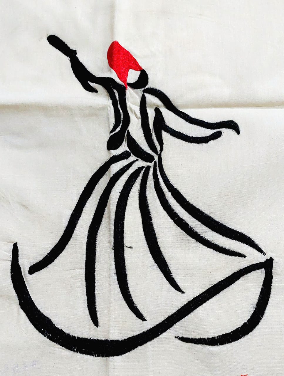 Hand Embroidered Hand Stitched Designer Premium Cotton Blouse Piece