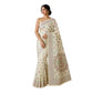 Hand Embroidered Kantha Cotton Silk Saree With Thread Work, Comfortable Fabric And Blouse Piece
