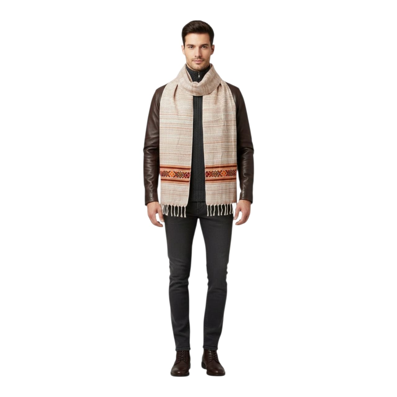 Handwoven Pure Woolen Muffler For Men
