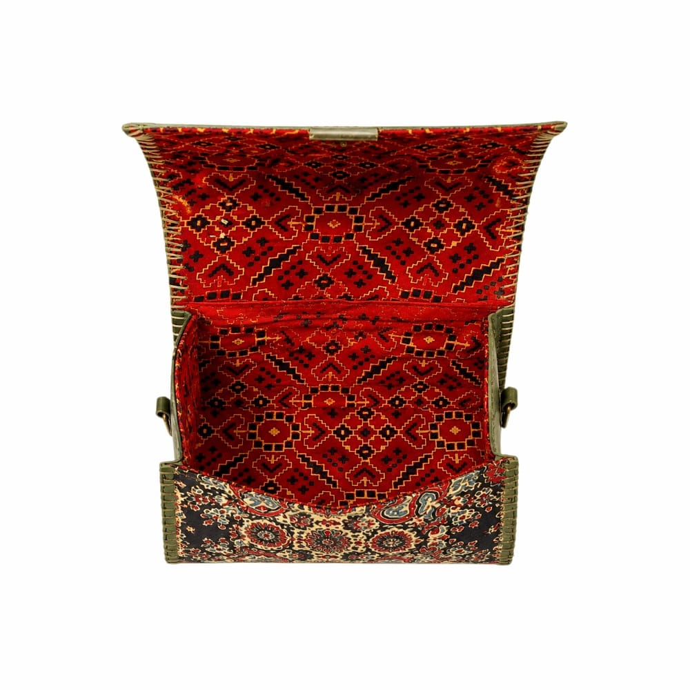 Handcrafted Leather Box-Style Sling Bag