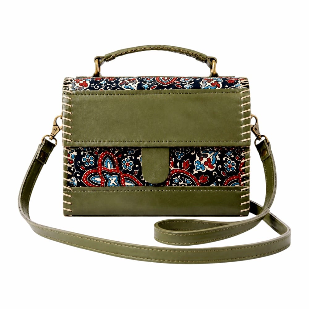 Handcrafted Leather Box-Style Sling Bag
