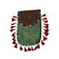 Gajji Silk Ajrakh Printed Leather Crossbody Flip Sling Bag