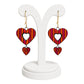 Lightweight Terracotta Heart Shaped Earrings(Danglers)