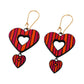 Lightweight Terracotta Heart Shaped Earrings(Danglers)