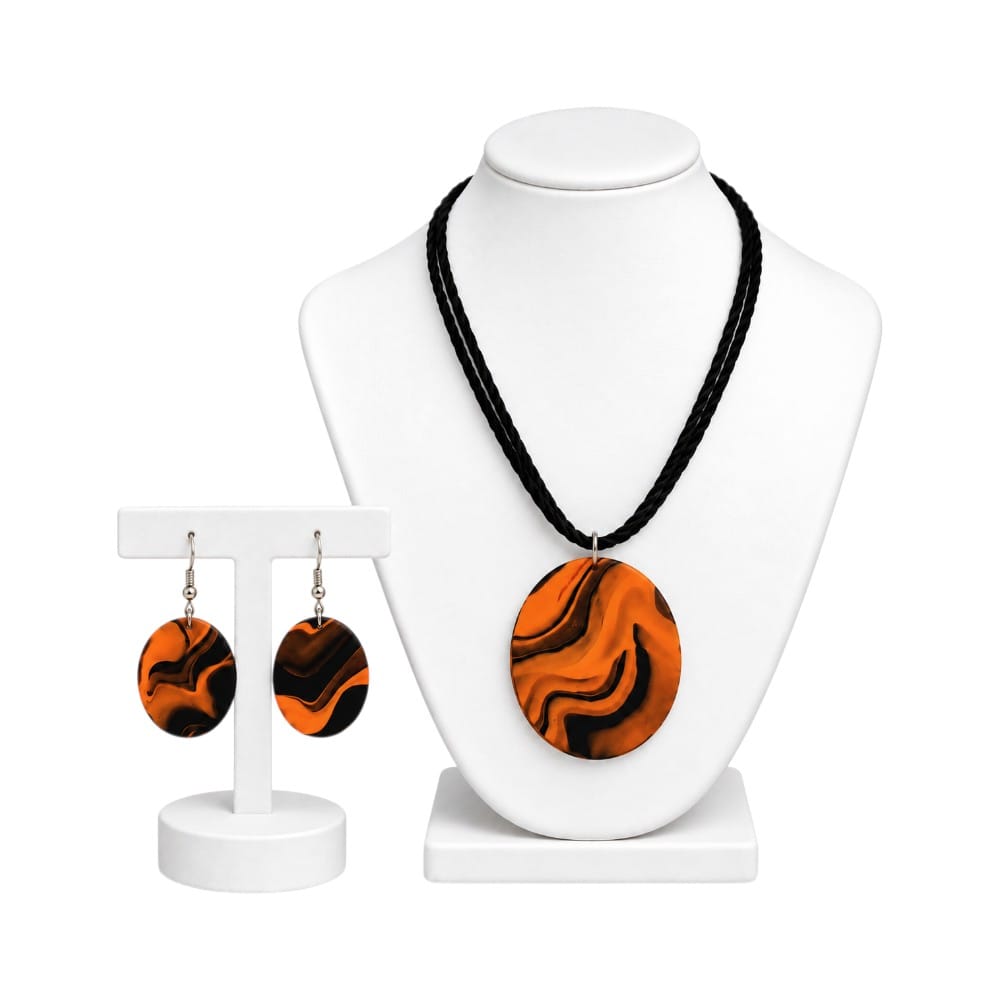 Purely Handmade Clay Jewellery Sets (Marble Design) for Women & Girls