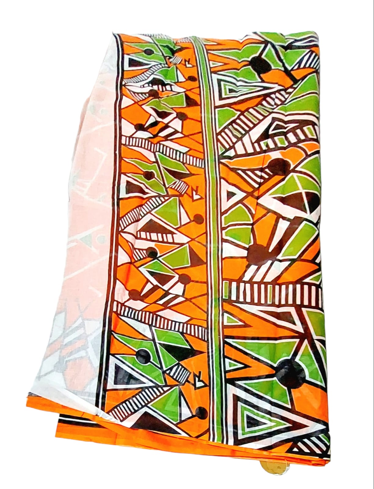 Pure Handloom Cotton Block Printed Saree