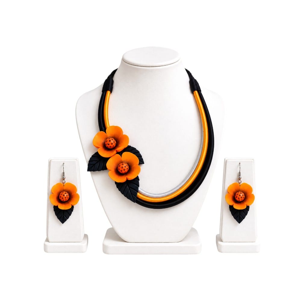 Purely Handmade Clay Jewellery Sets (With Earrings) for Women & Girls