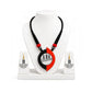 Lightweight Purely Handmade Terracotta Rope Necklace With Earrings