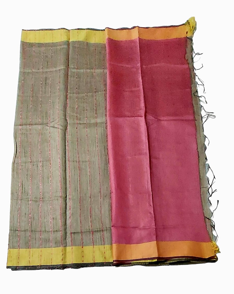 Handwoven Cotton Silk Saree, Breathable Fabric with Traditional Weaving Style for Festive & Everyday Ethnic Wear