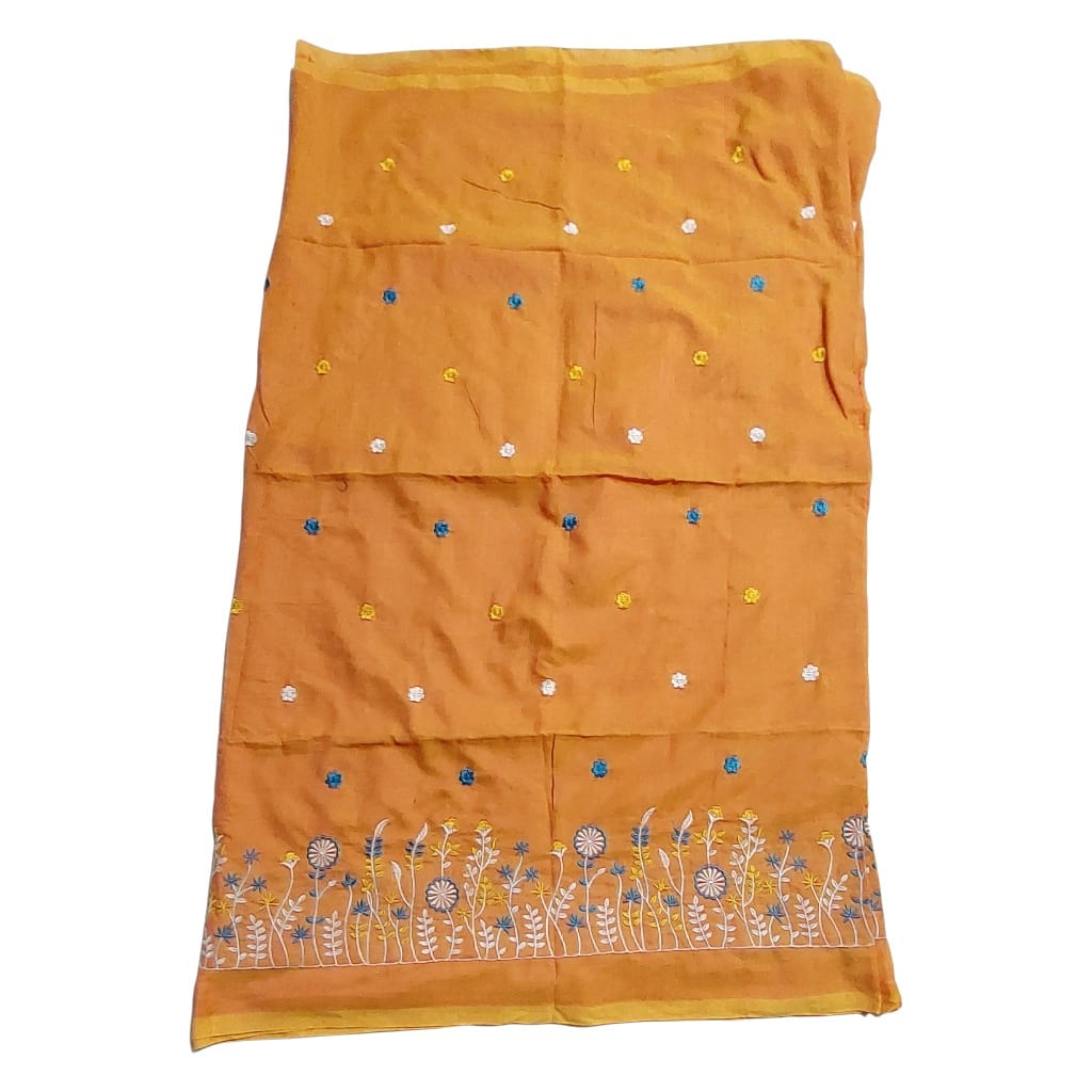 Fashweave Pure Cotton Embroidered Saree for Women and Girls | A Timeless Fusion of Traditional Craftsmanship and Contemporary Elegance, Perfect for Every Special Occasion