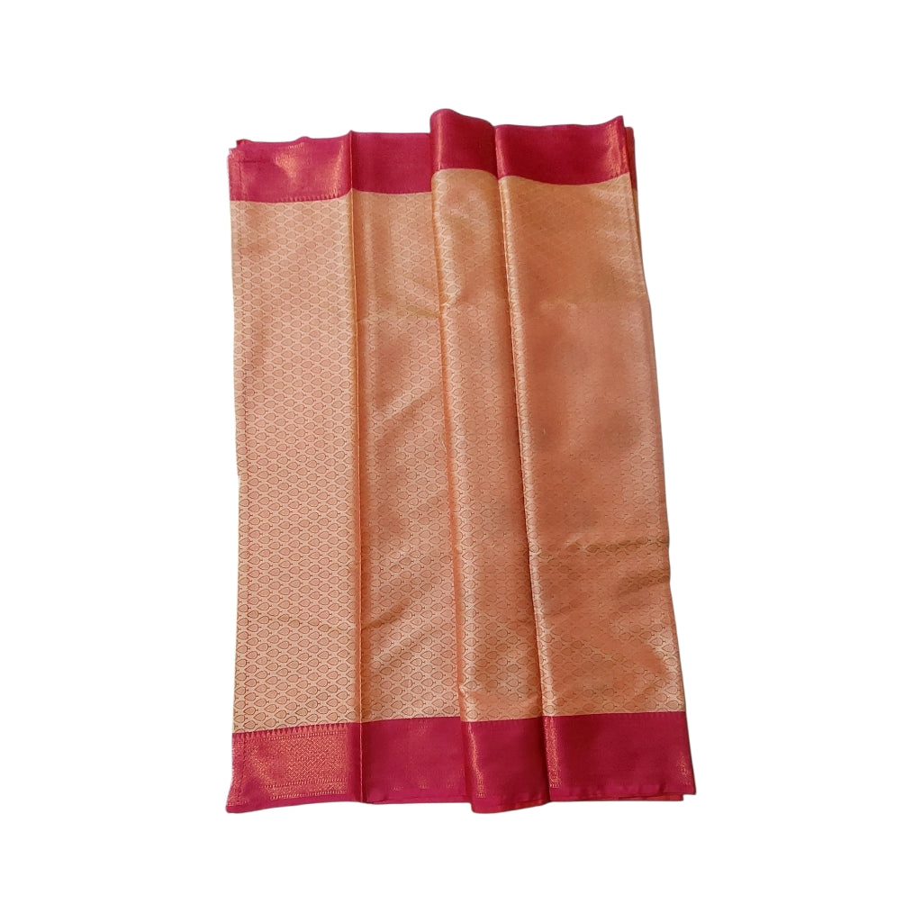 Gorgeous Silk By Cotton Saree With Stunning Zari Woven Ethnic Motifs