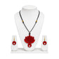 Purely Handmade Terracotta Rope Necklace With Earrings