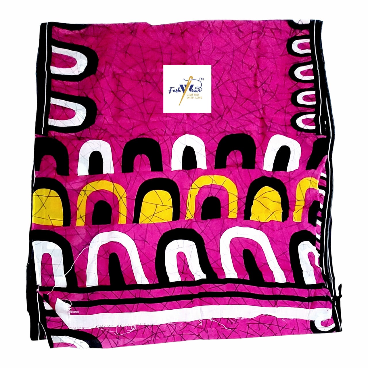 Pure Handloom Cotton Block Printed Saree