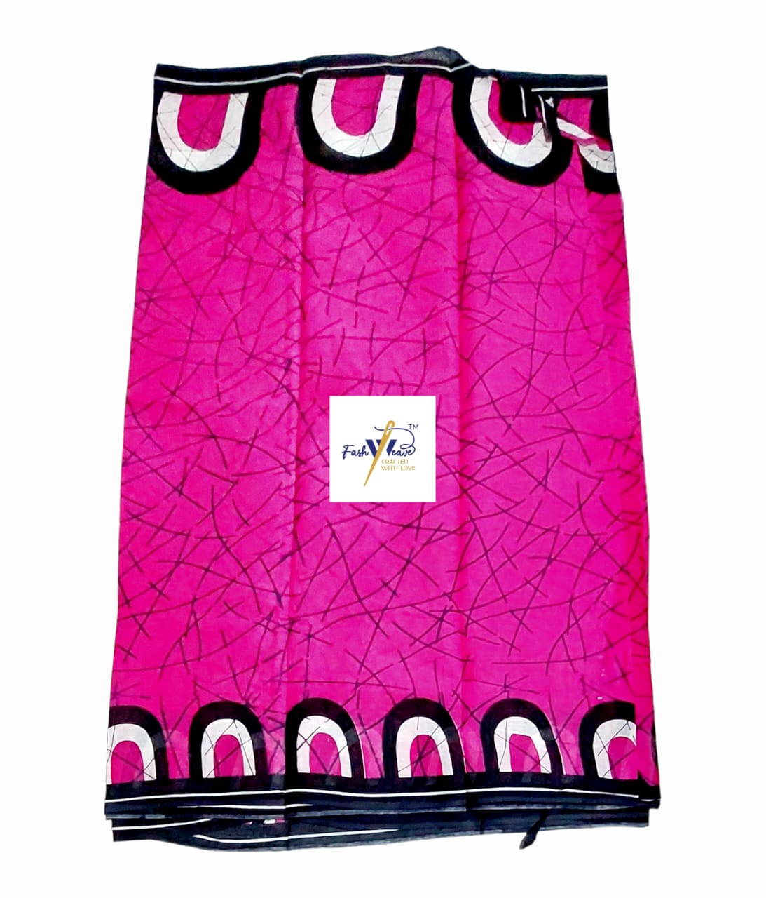 Pure Handloom Cotton Block Printed Saree